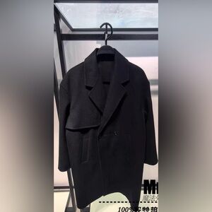Men‘s 100% wool Black Double-Breasted Pea Coat